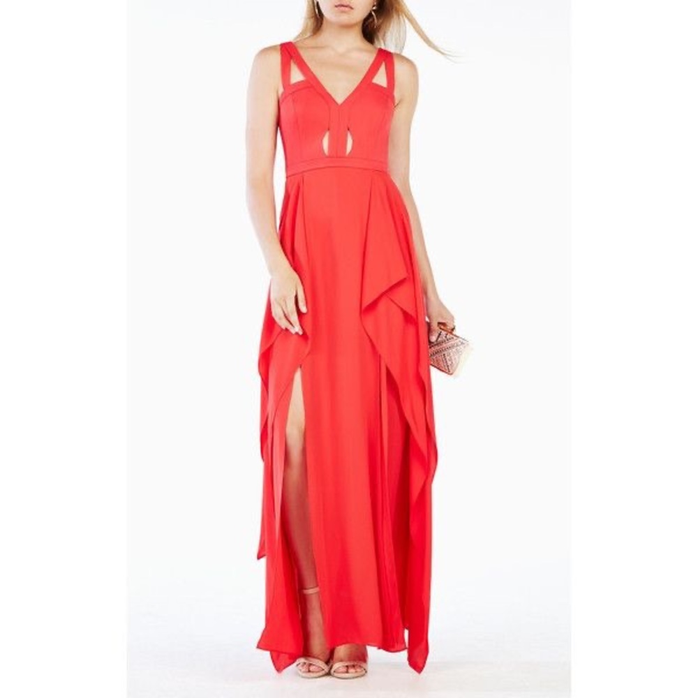 BCBG Juliana Evening Gown in “Lipstick Red”